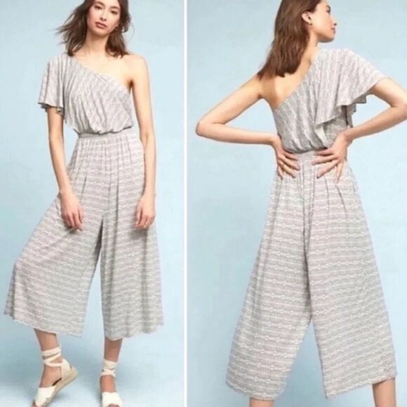 Anthropologie Maeve One Shoulder Jamie Jumper Romber Large X-Large - Picture 2 of 11